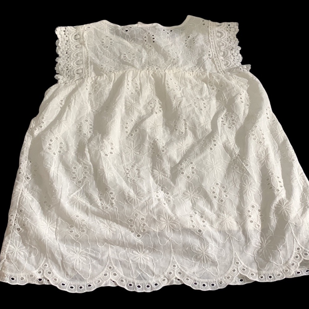 (M)- Knox Rose Women's Eyelet Tank Top - Picture 4 of 10